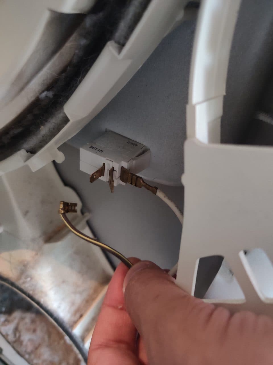 Dryer door switch wiring: Hotpoint dryer (dryer repair in Palm Beach Gardens, FL, August 2026)