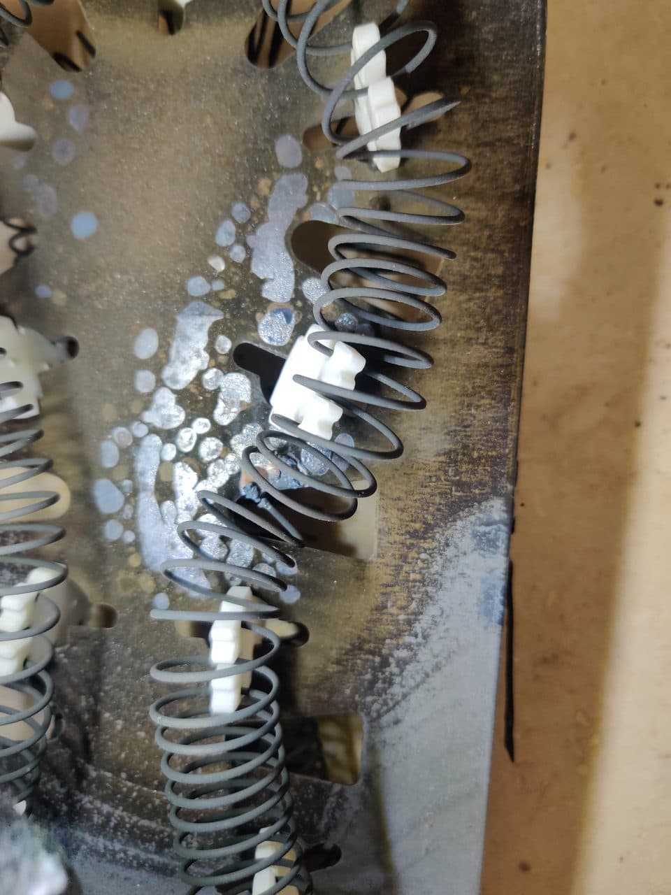 Burnt-out dryer heating element: Kenmore dryer, model 110.64821301 (dryer repair in South Miami Heights, FL, August 2026)
